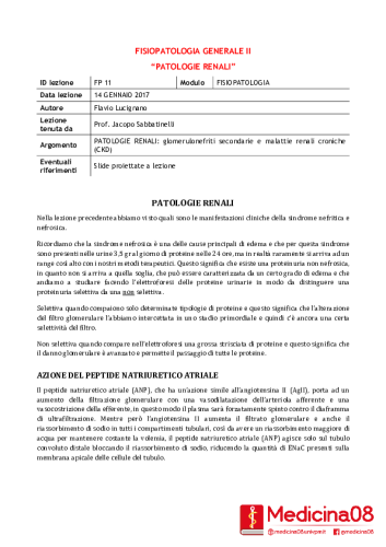 FP 11 - GLOMERUNEFRITI e CKD